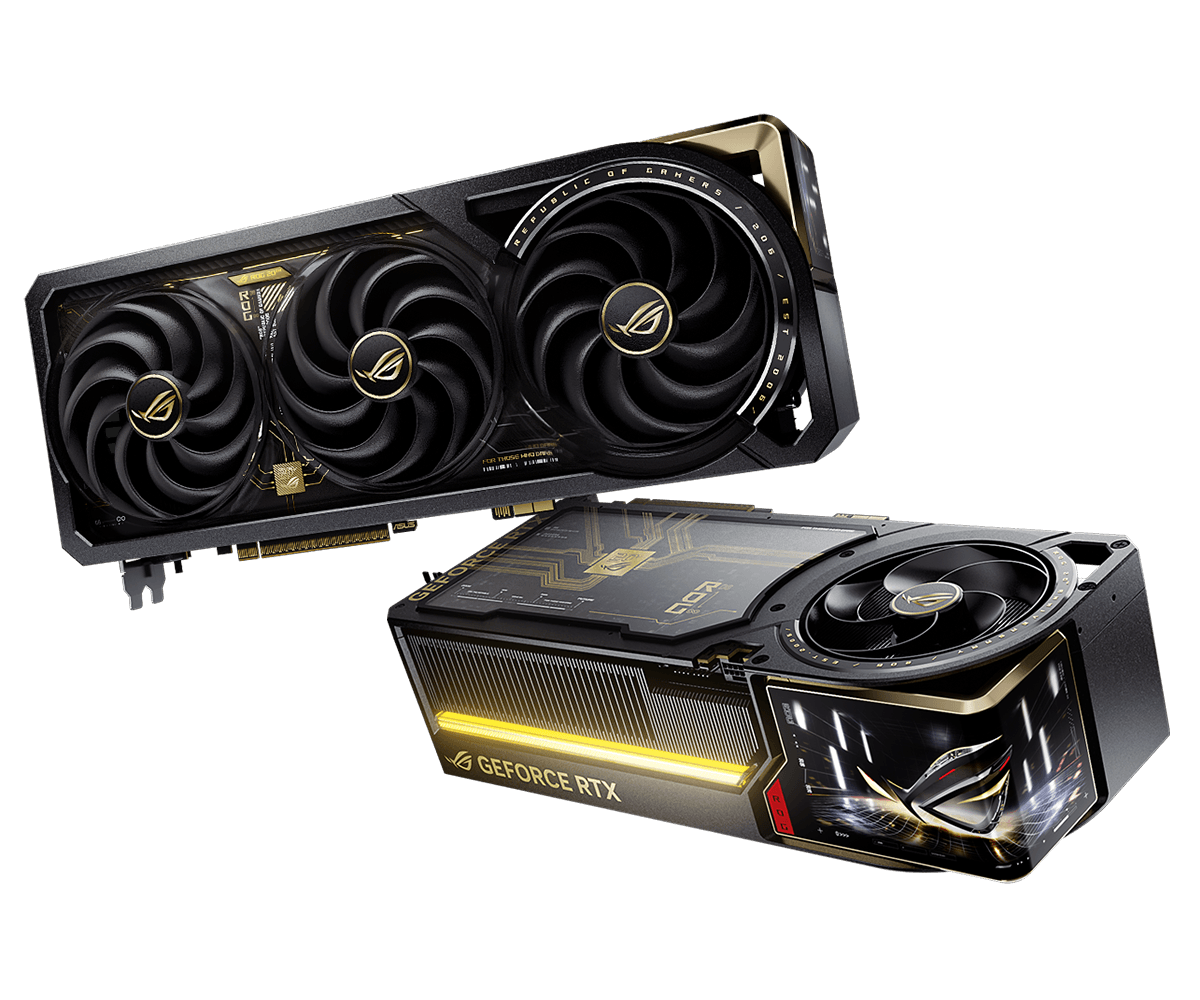 ROG Astral RTX™ 5090 Edition 20 graphics card front and rear images
